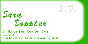 sara doppler business card